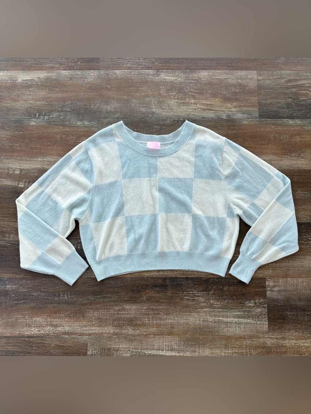 CRUSH Cashmere Checkerboard Sweater Size 2/M